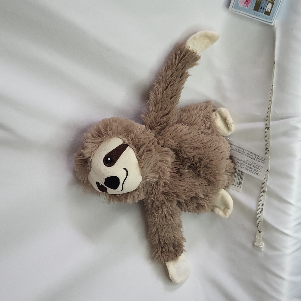 Warmies Hugs Sloth Microwavable Scented Aroma Therapy Monkey Velcro Hands